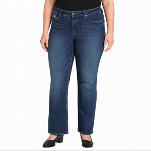 Love Indigo Women’s Size 18 Blue Lace Flap Pocket Denim Jeans Y2K